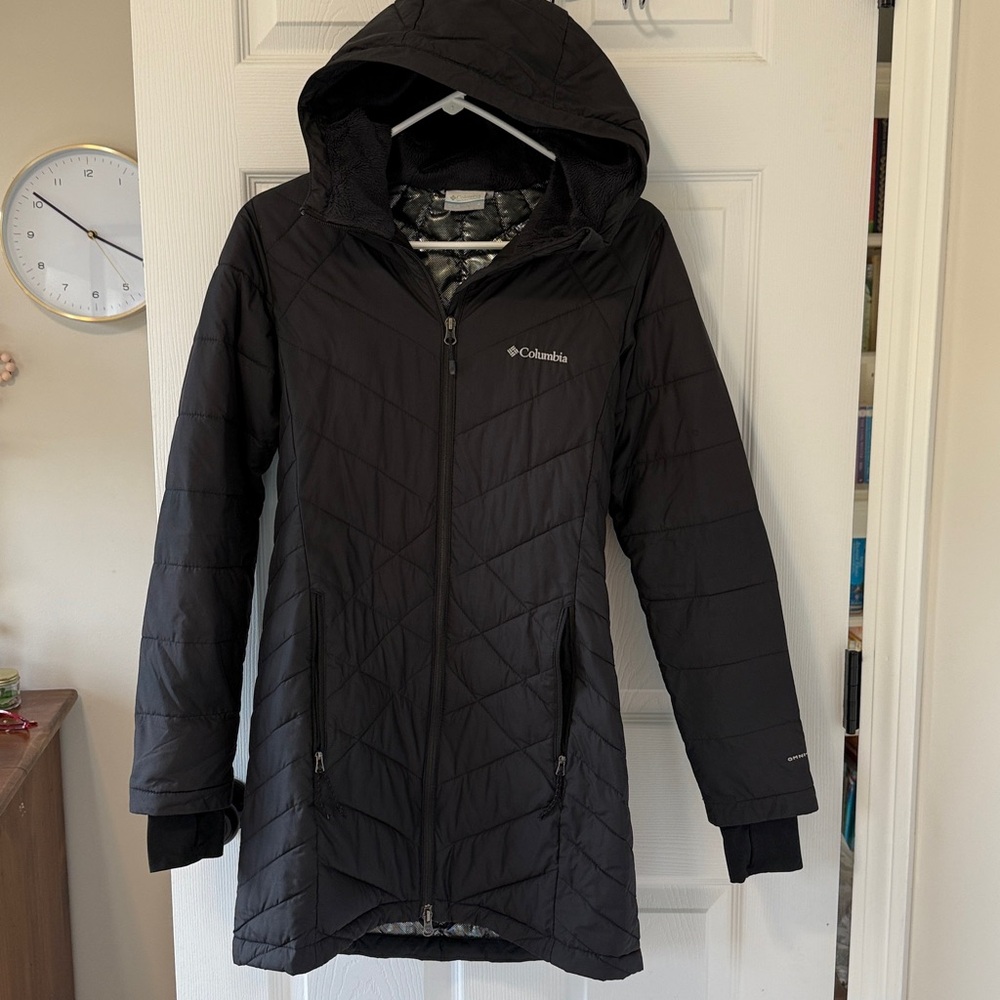 Columbia Charcoal Hooded Jacket with Omni-heat